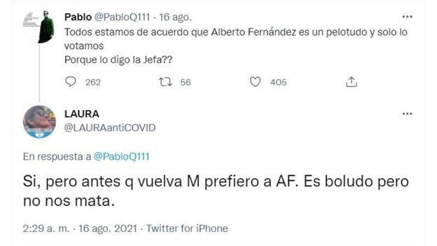 “Es boludo pero no nos mata”, el feroz tuit de Laura Radetich contra Alberto Fernández