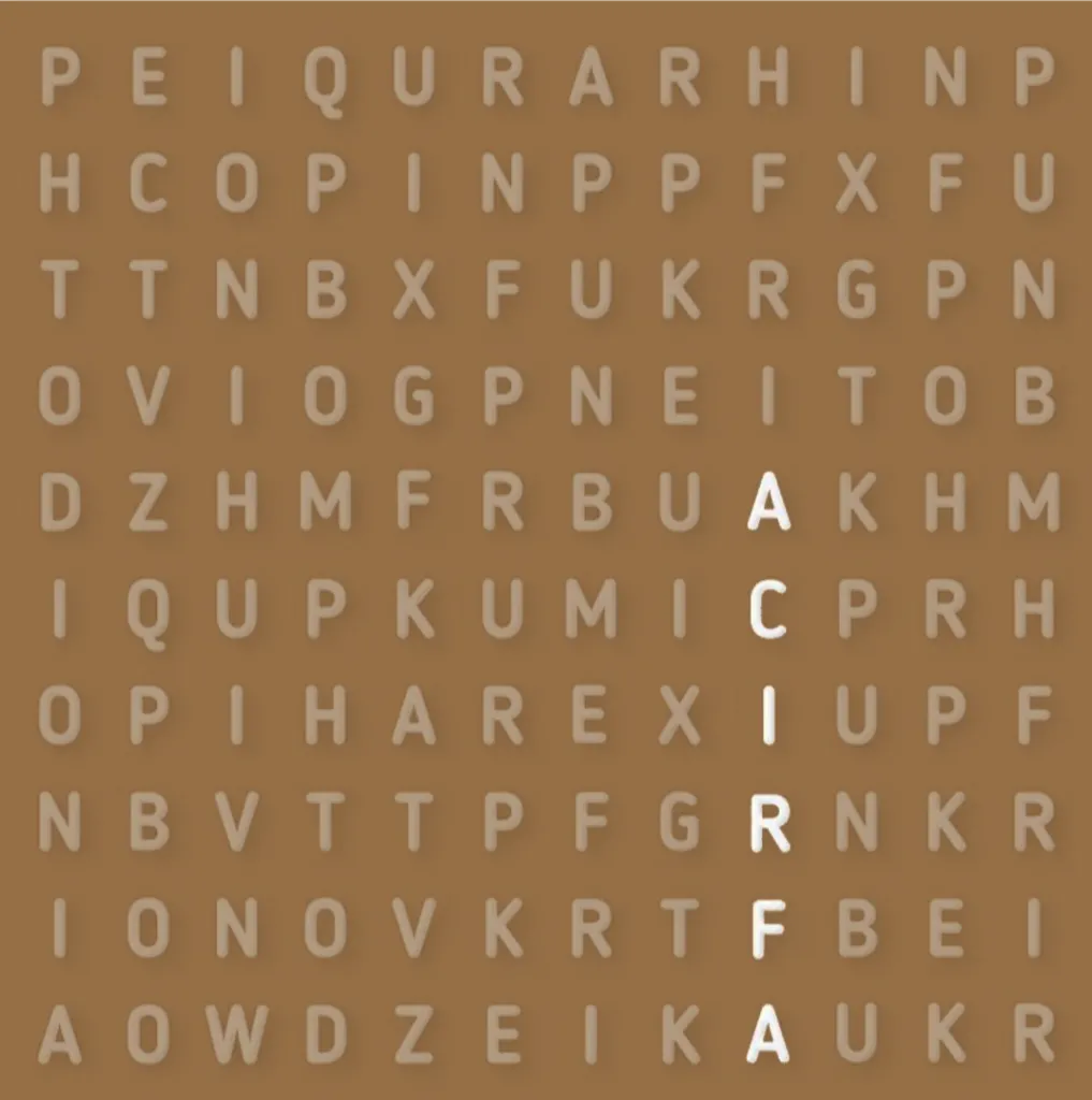 Reto visual nivel FÁCIL: encontrá la palabra “ÁFRICA” en la sopa de letras
