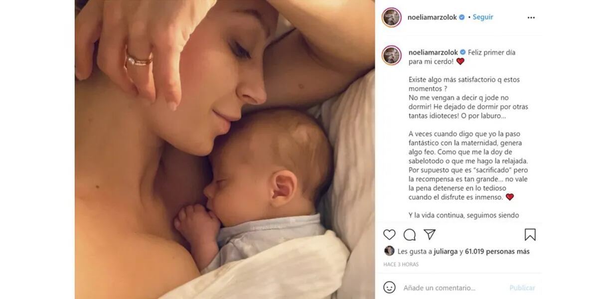 Noelia Marzol opinó sobre la maternidad: “¡No me vengan a decir que les jode no dormir!”