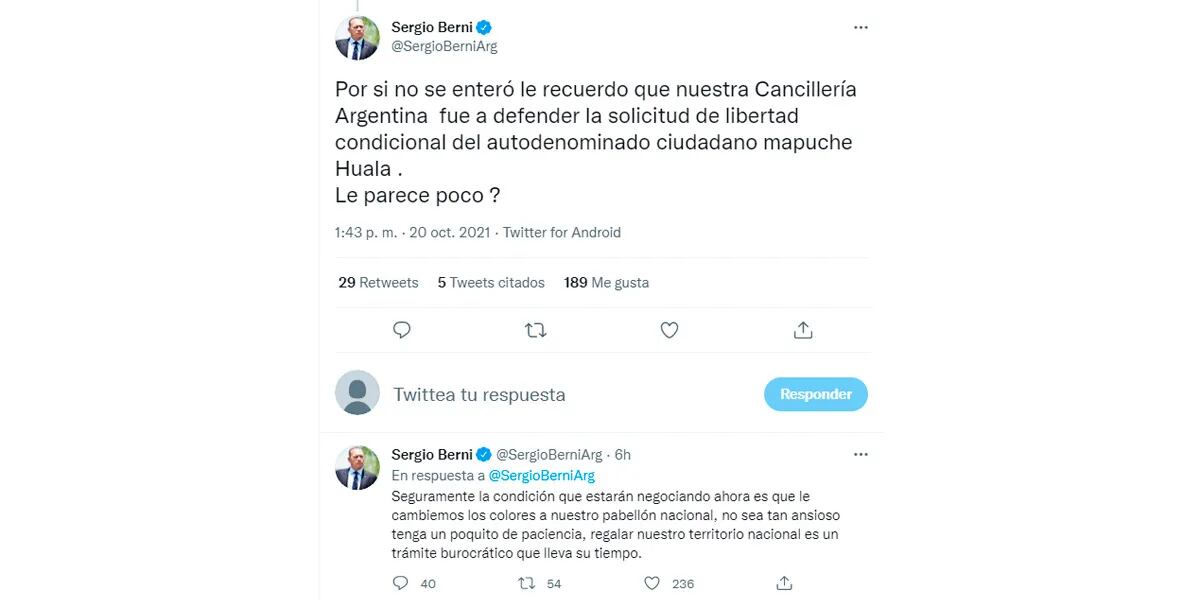 Sergio Berni ironizó contra el Gobierno por el conflicto mapuche: “Regalar nuestro territorio nacional es un trámite que lleva tiempo”