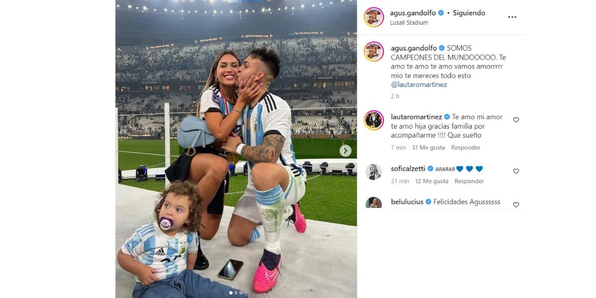Los emotivos mensajes y festejos de las esposas de los jugadores de la Selección Argentina tras la victoria: "Orgullo"
