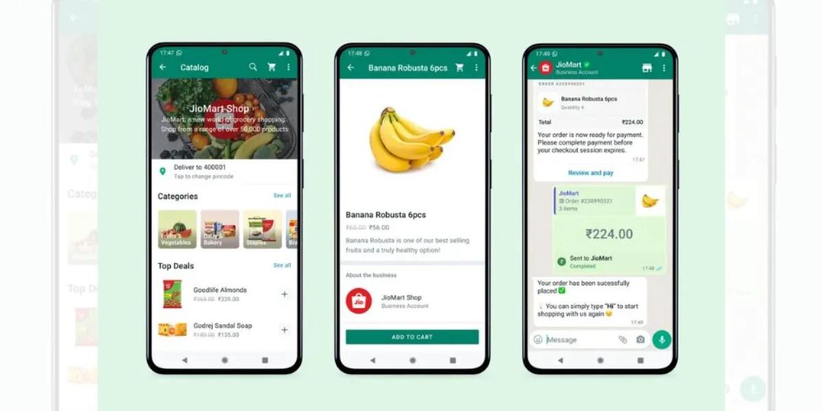 WhatsApp permitirá que sus usuarios compren frutas y verduras a través de la app