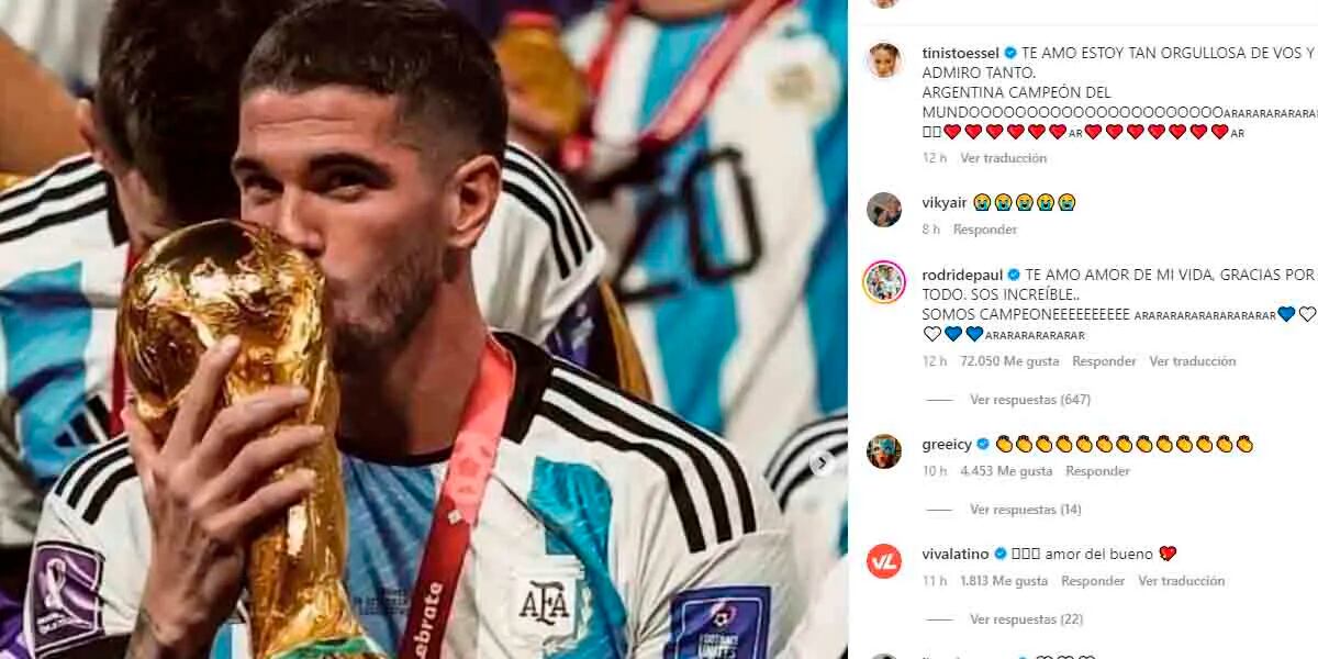 El desconsolado llanto de Rodrigo de Paul tras una videollamada con Tini por el triunfo de Argentina campeón: “Tan orgullosa”