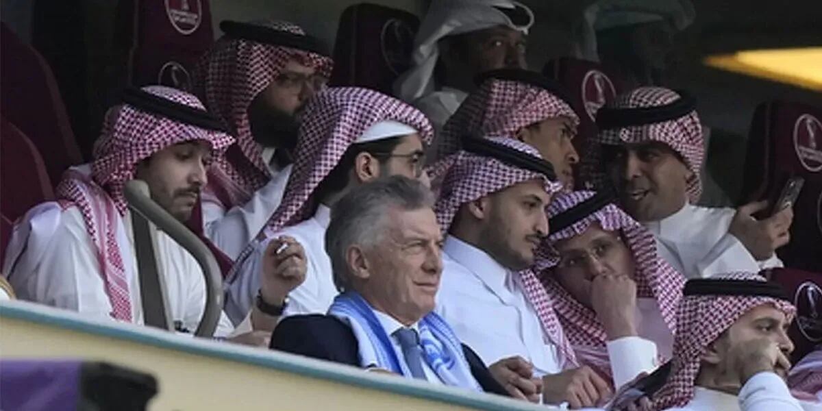 Mauricio Macri estuvo presente en la derrota de Argentina frente Arabia Saudita en Qatar